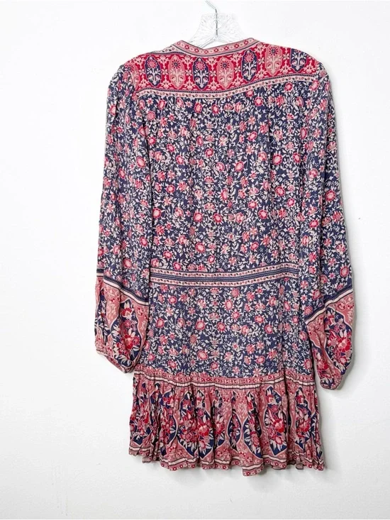 SPELL & THE GYPSY COLLECTIVEFloral Print Boho Tie-Waist Mini Dress Sz. XS